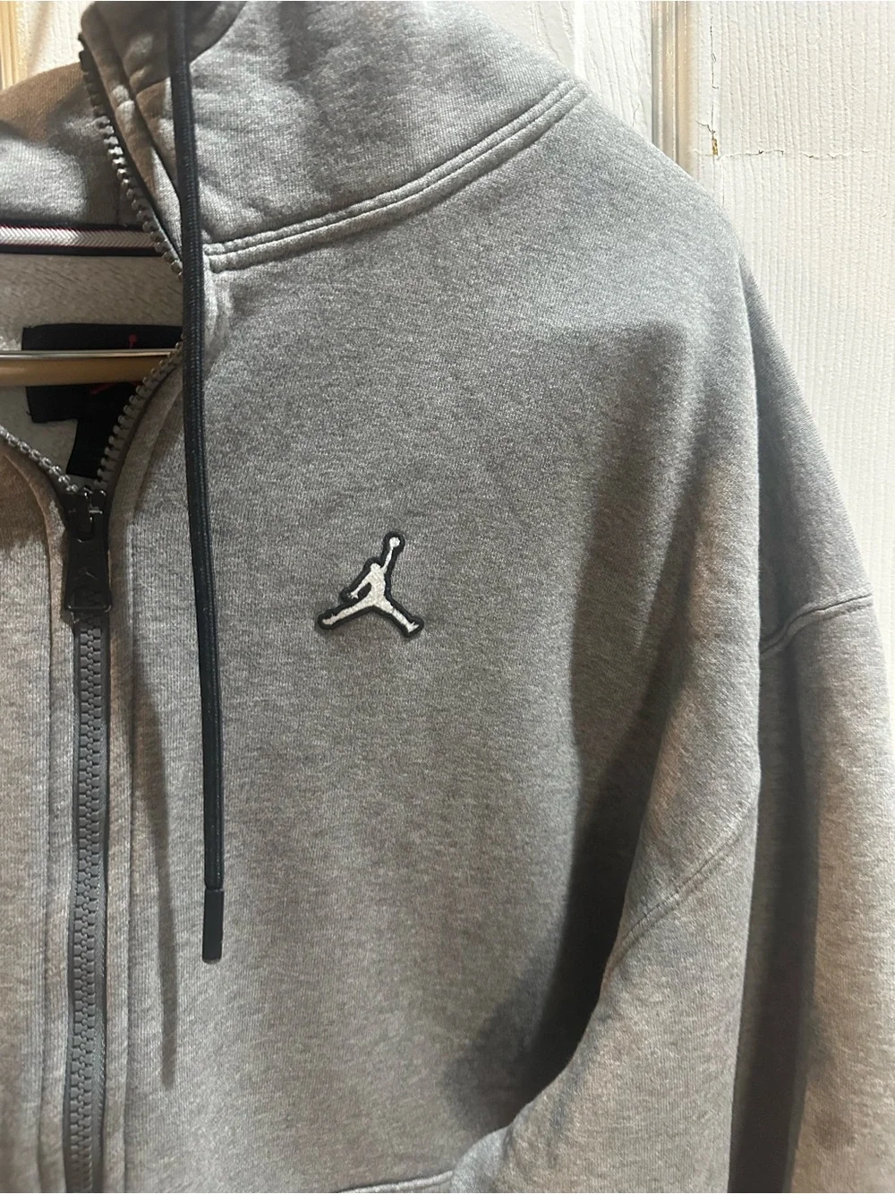 Jordan Essential Full Zip Gray Hoodie Jumpman Fleece Jacket XL